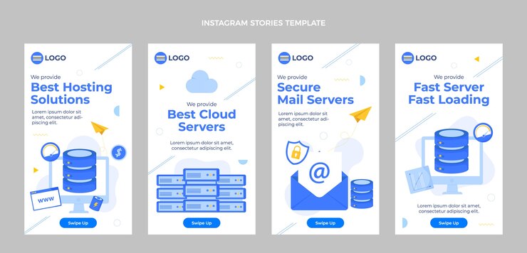 Free Vector flat design minimal technology instagram stories