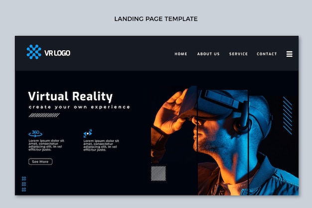 Free vector flat design minimal technology landing page