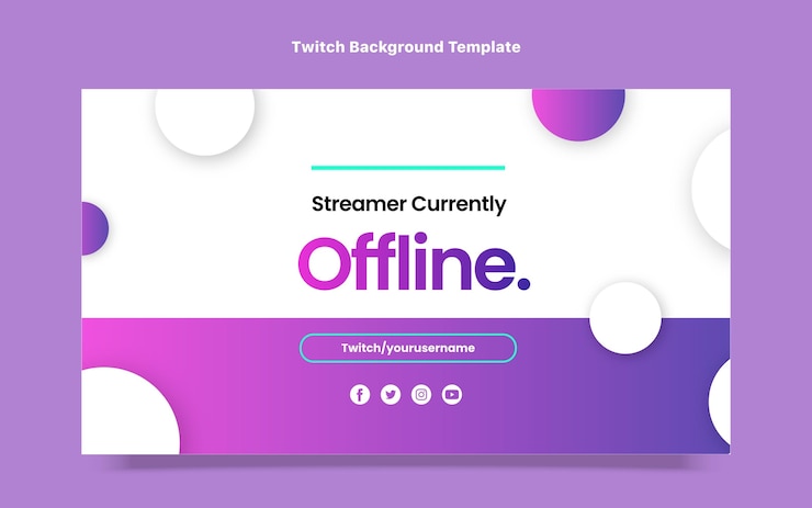 Free Vector flat design minimal technology twitch background