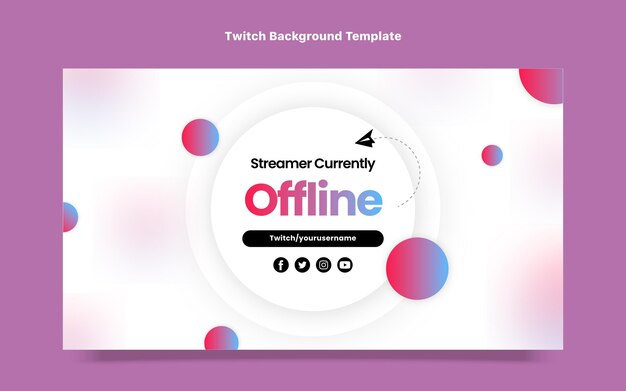 Flat design minimal technology twitch background