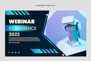 Free vector flat design minimal technology webinar