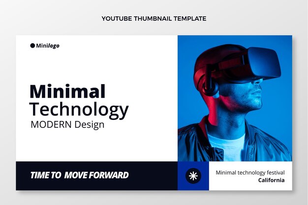 フラットデザインミニマルテクノロジーyoutubeサムネイル