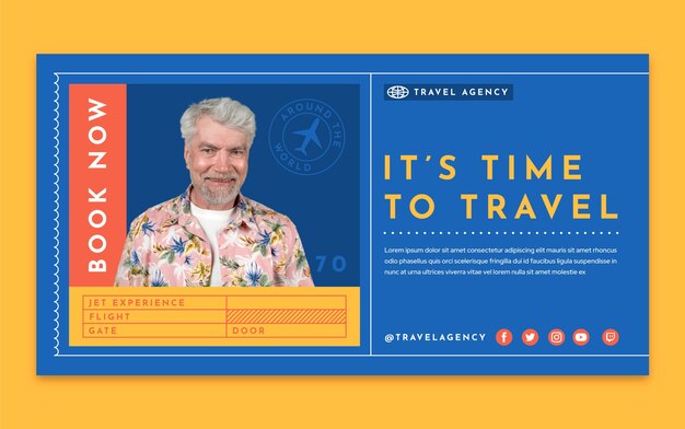 flat design minimal travel agency facebook post