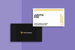 Free vector flat design minimalist  business card template