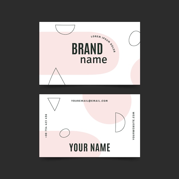 Flat design minimalist business card