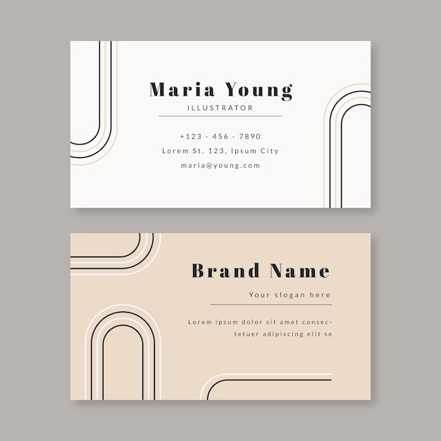 Free vector flat design minimalist business card