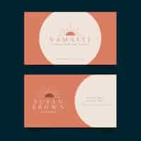 Free vector flat design minimalist business card
