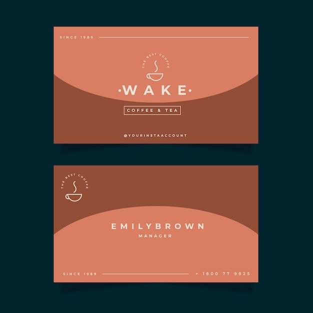 Free vector flat design minimalist business card