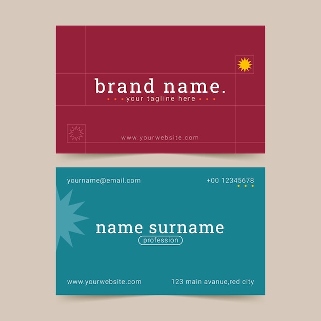 Free vector flat design minimalist business card