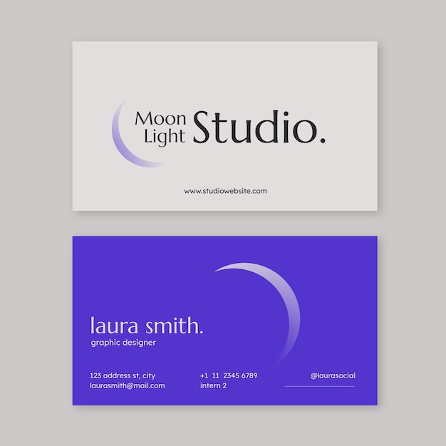 Free vector flat design minimalist business card