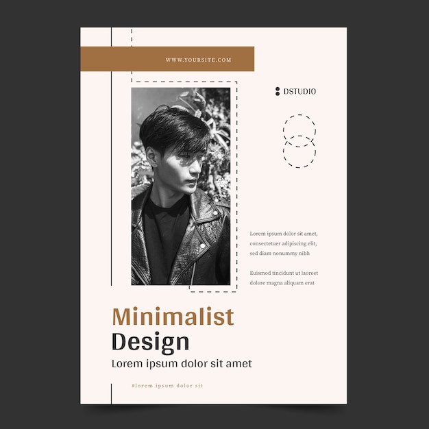 Flat design minimalist flyer template