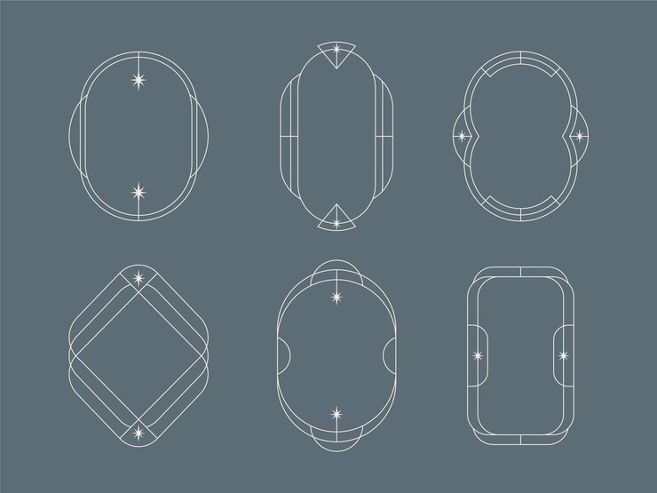 Free Vector flat design minimalist linear frame