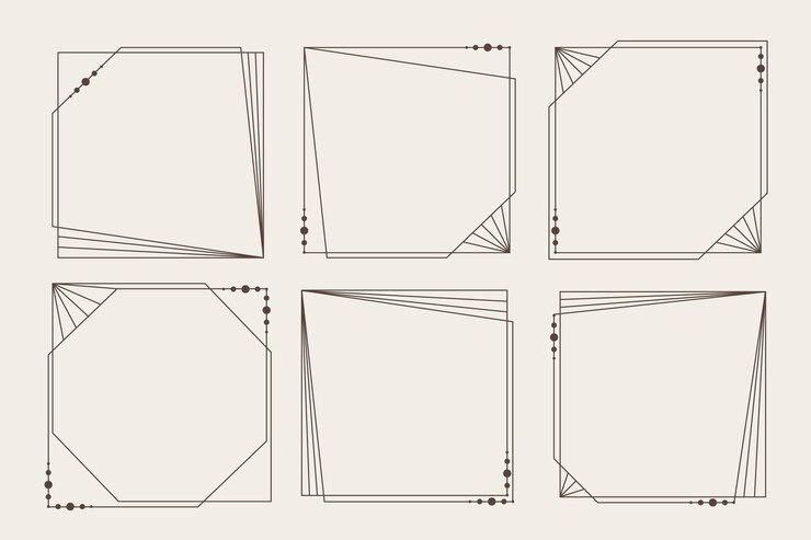 Free Vector flat design minimalist linear frame