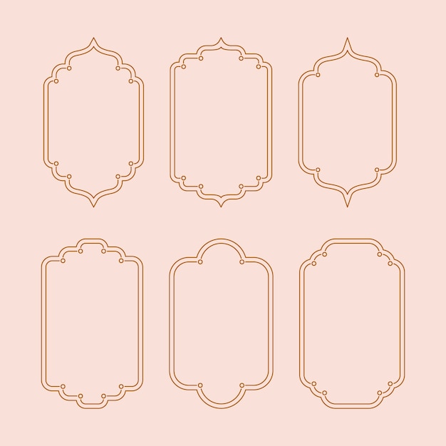 Free vector flat design minimalist linear frame