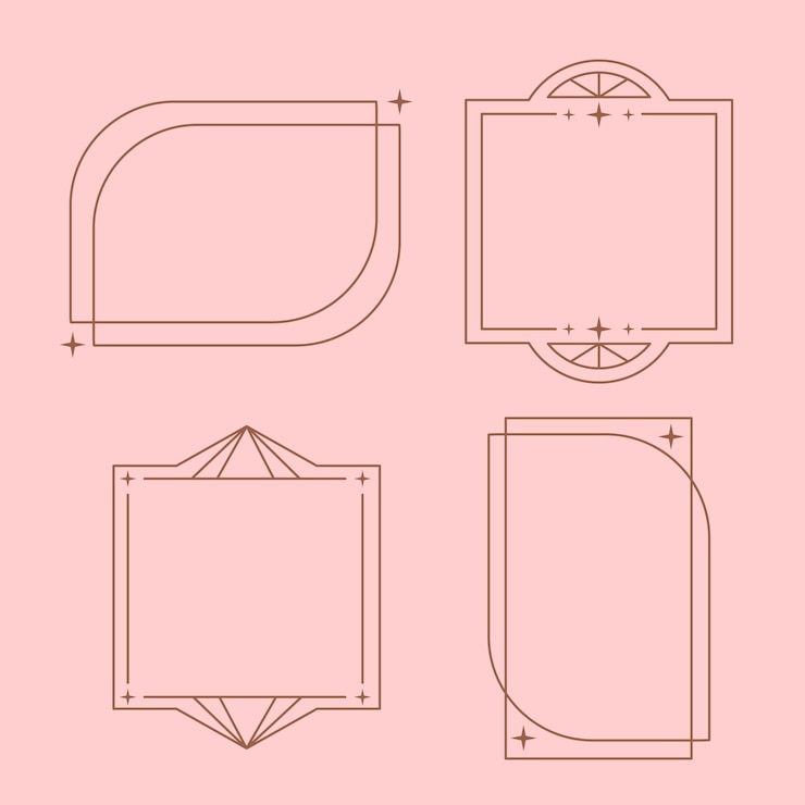 Free Vector flat design minimalist linear frame