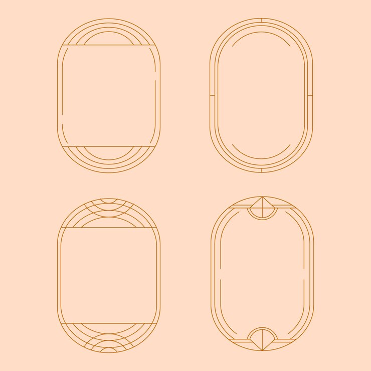Free Vector flat design minimalist linear frame