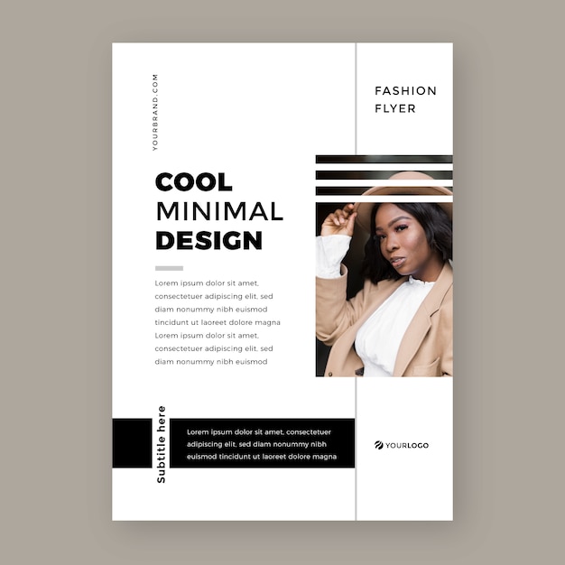 Flat design minimalist poster template