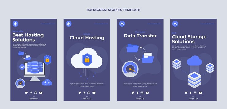무료 Vector 평면 디자인 최소한의 기술 ig 이야기