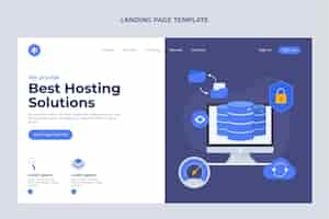 Free vector flat design minimalistic technology landing page