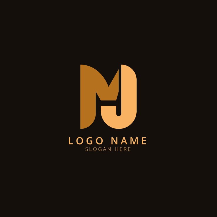 무료 Vector 평면 디자인 mj 모노그램 로고