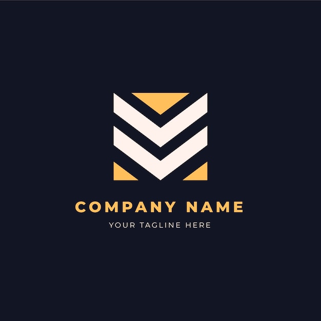 Free vector flat design mm logo template