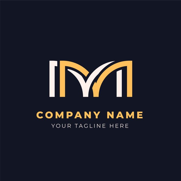 Flat design mm logo template