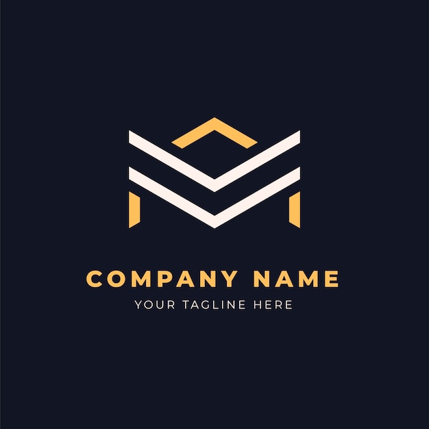 Flat design mm logo template