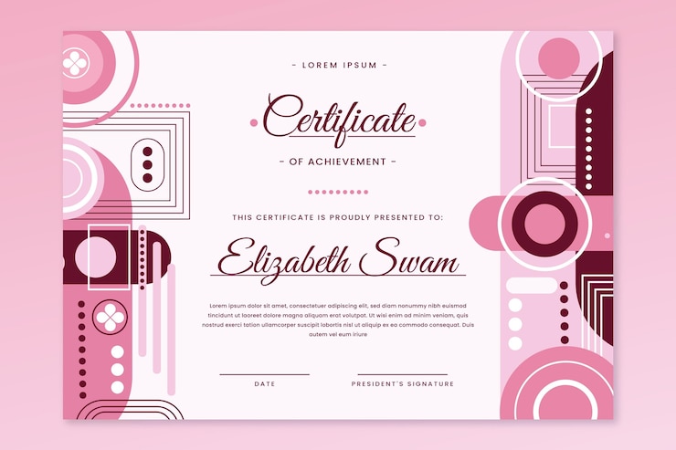 Free Vector flat design modern certificate template