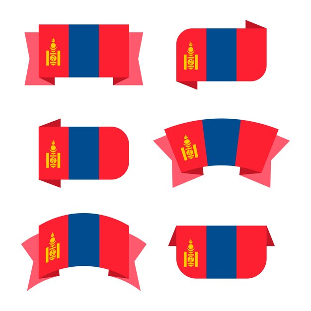 フラットデザインのモンゴル国章