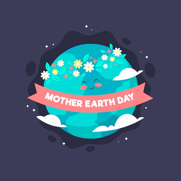 Плоский дизайн концепции День Матери-Земли