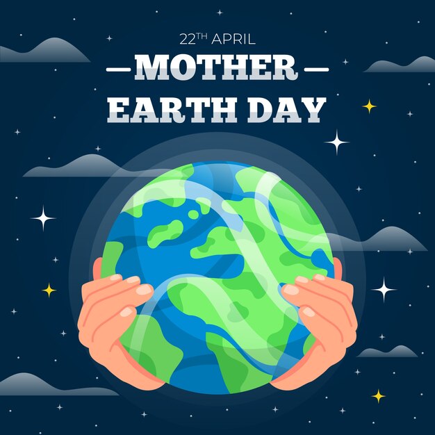 Flat design mother earth day event concept