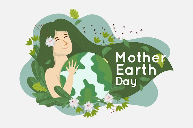 Плоский дизайн День Матери-Земли