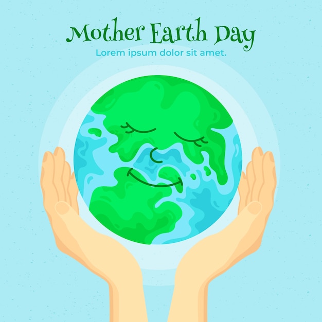 Free vector flat design mother earth day event