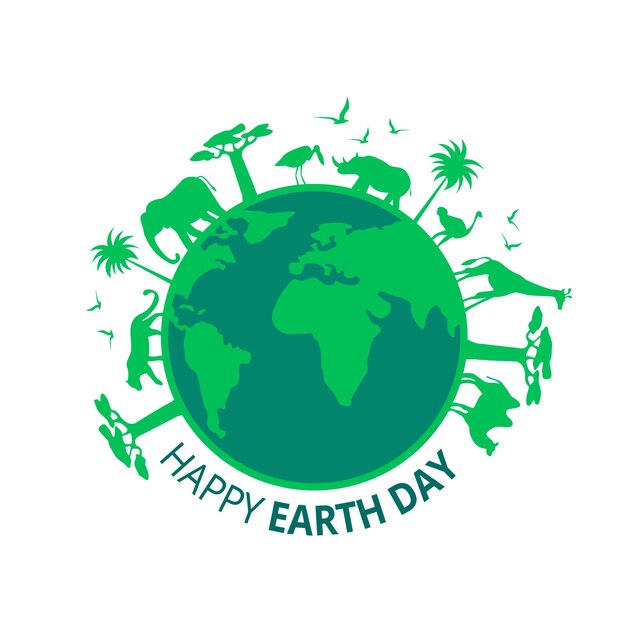 Flat design mother earth day theme