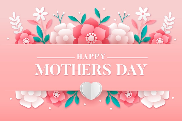 Free vector flat design mother's day background