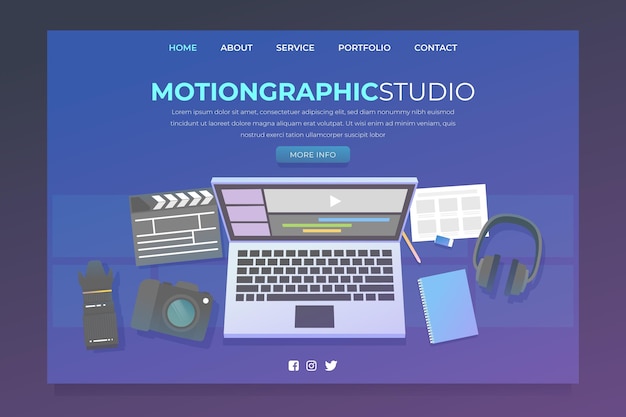 Vettore gratuito modello di motiongraphics design piatto