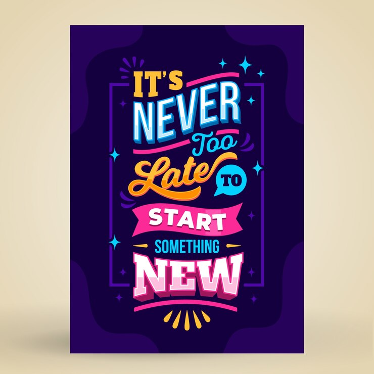 Free Vector flat design motivational poster template