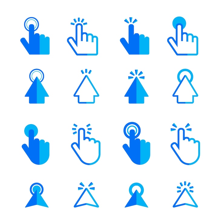 Free Vector flat design mouse cursor element