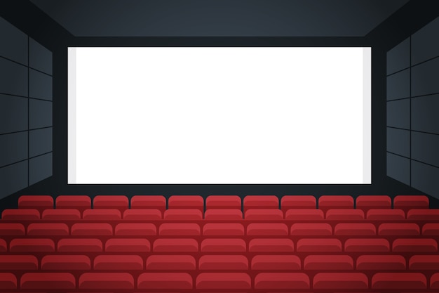 Sfondo di un cinema di design piatto