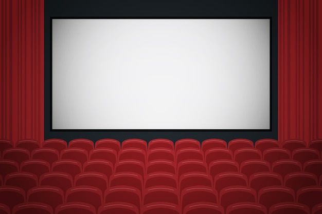 Free vector flat design movie theater background