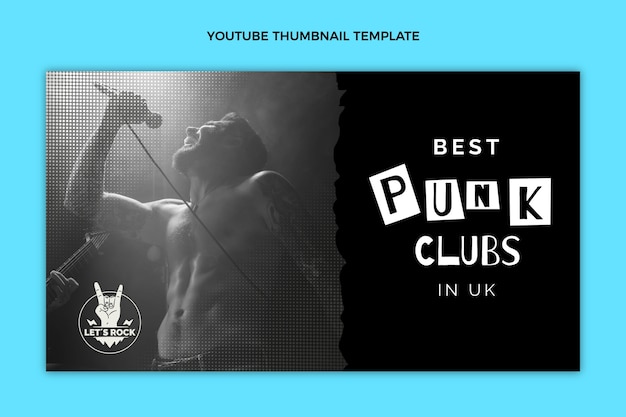 Free vector flat design of music festival youtube thumbnail