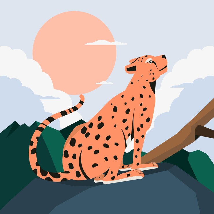 Free Vector flat design muted colors animal illustration