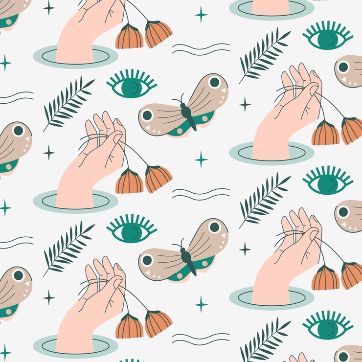Free Vector flat design muted colors pattern design