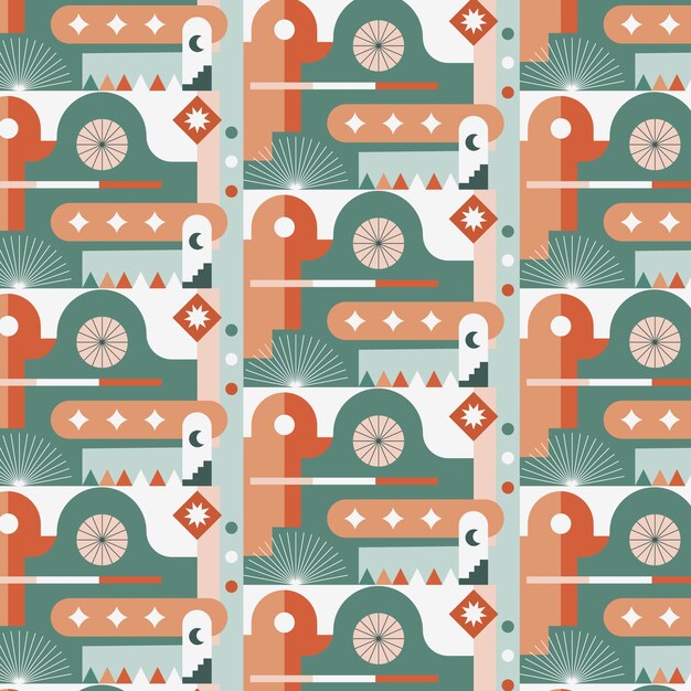 Flat design muted colors pattern