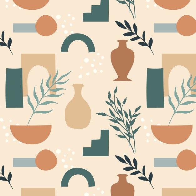 Flat design muted colors pattern