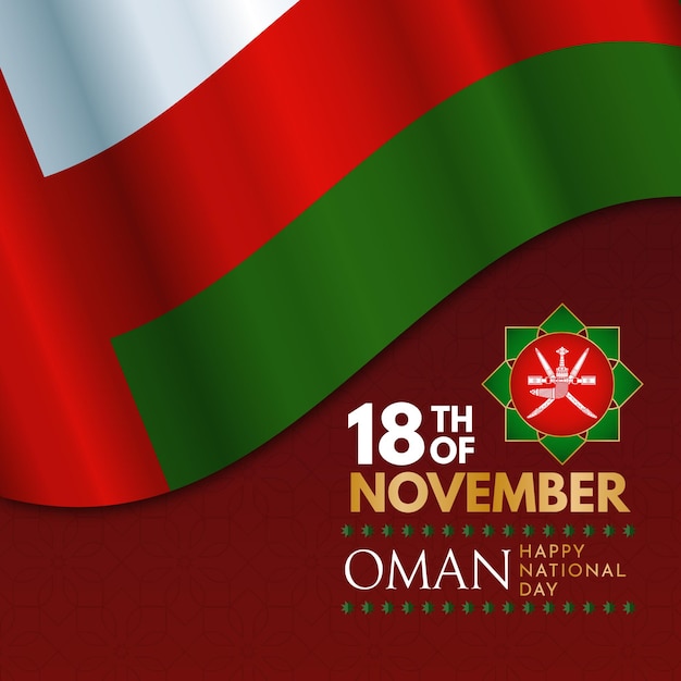 Free vector flat design national day of oman