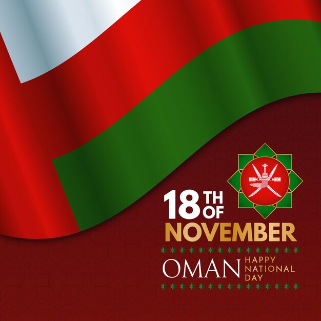 Flat design national day of oman