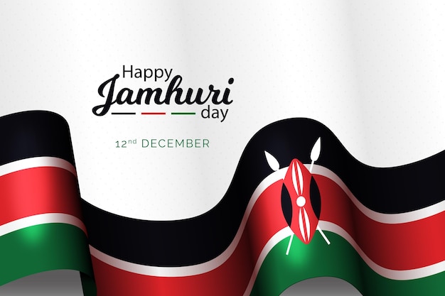 Free vector flat design national jamhuri day wavy flag