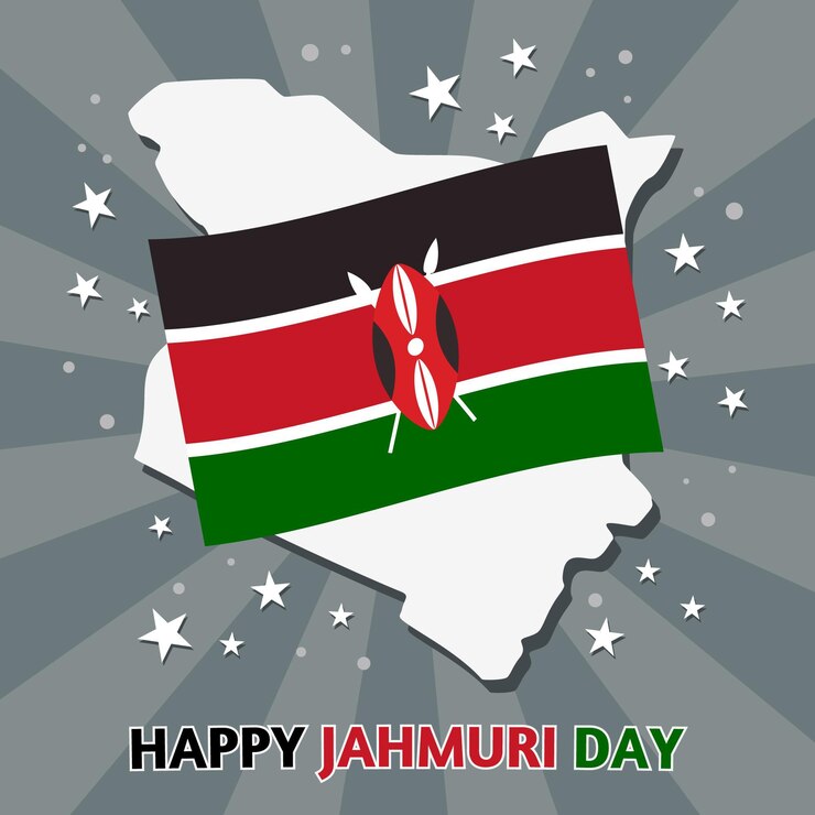 Free Vector flat design national jamhuri day with flag