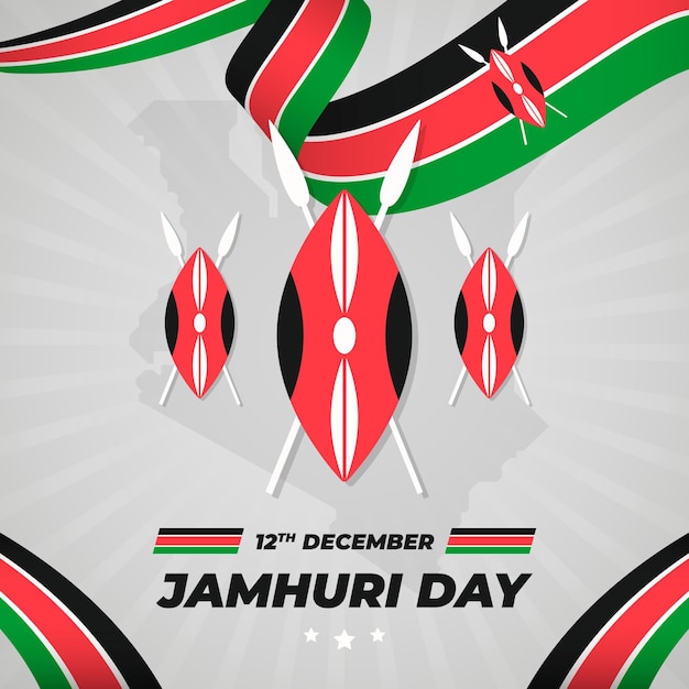 Flat design national jamhuri day